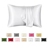 Kussensloop Glans Satijn 60x70 cm - Antiallergeen & Reguleert Talgproductie - Wit