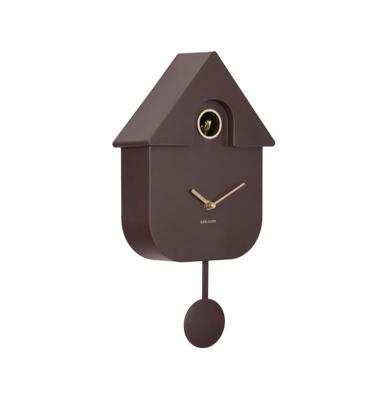Karlsson Moderne Koekoeks Wandklok - Aarde Bruin Karlsson Moderne Koekoeks Wandklok - Aarde Bruin