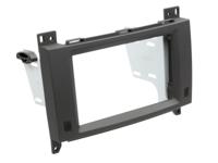2-DIN Paneel Mercedes Benz A-Klasse / B-Klasse / Vito Kleur: Rubbertouch Zwart