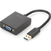 Digitus DA-70840 USB 3.0 VGA Zwart kabeladapter/verloopstukje - thumbnail