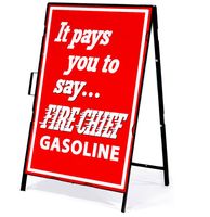 It Pays You To Say Fire Chief Gasoline Metalen Frame Met Bord - thumbnail