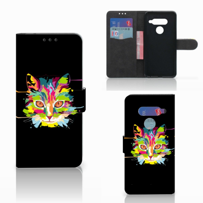 LG V40 Thinq Leuk Hoesje Cat Color