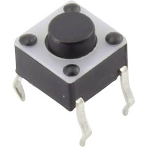 TRU COMPONENTS YST-1102A Druktoets 12 V/DC 0.05 A 1x uit/(aan) Moment (l x b) 6 mm x 6 mm 1 stuk(s)