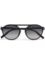 Zegna lunettes de soleil Leggerissimo à monture pilote - Noir