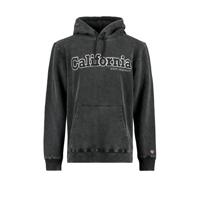 America Today hoodie Sage California met tekst zwart