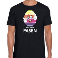 Paasei met duimen schuin omhoog vrolijk Pasen t-shirt zwart voor heren - Paas kleding / outfit