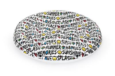 Bestway Rond Luchtbed Zomerteksten - 188 x 188 x 25 cm