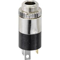 TRU COMPONENTS TC-9465724 Jackplug 3,5 mm Bus, inbouw verticaal Aantal polen: 3 Stereo Zwart 1 stuk(s) - thumbnail