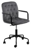 Bendt Bureaustoel 'Anky' Velvet, kleur Grijs