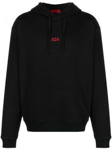 424 hoodie en coton à logo brodé - Noir