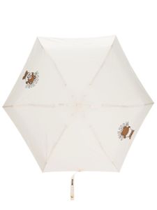 Moschino parapluie à logo imprimé - Tons neutres