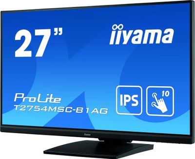 Iiyama ProLite T2754MSC-B1AG LED-monitor Energielabel F (A - G) 68.6 cm (27 inch) 1920 x 1080 Pixel 16:9 4 ms VGA, HDMI, Audio-Line-in, USB 3.0 IPS LED