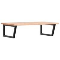 vidaXL Badkamer wandschap staal en massief beukenhout, wandbeugel, wandplank beugel, muurbeugel plank, beugel voor plank, handdoekbeugel