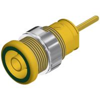 SKS Hirschmann SEB 2630 S1,9 Veiligheids-labconnector, female Bus, inbouw verticaal Stift-Ø: 4 mm Groen, Geel 1 stuk(s)