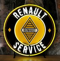 Renault Service Neon Met Achterplaat 65 x 65 cm - thumbnail