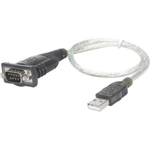 Manhattan USB 1.1 Adapter [1x USB 1.1 stekker A - 1x D-sub stekker 9-polig] Adapter 1.80 m Vergulde steekcontacten