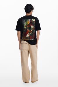 Bloemen T-shirt - BLACK - S