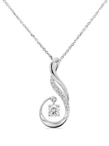 HYT Jewelry collier en or blanc 18ct à pendentif pavé de diamants - Argent