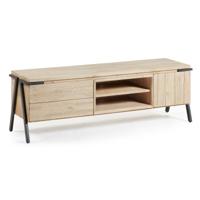Thinh massief acacia TV-meubel met zwart afgewerkt staal 165 x 53 cm