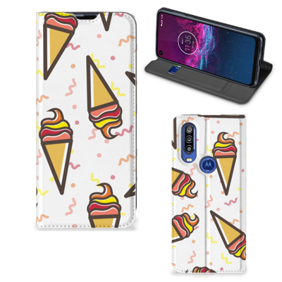 Motorola One Action Flip Style Cover Icecream