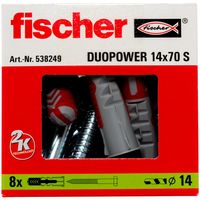 Fischer DUOPOWER 14x70 S 2-componenten plug 70 mm 14 mm 538249 8 stuk(s) - thumbnail