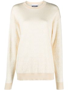 Moschino logo intarsia-knit sweater - Tons neutres