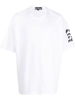 Black Comme Des Garçons t-shirt à slogan imprimé - Blanc - thumbnail