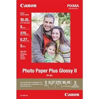 Canon Fotopapier PP-201 glanzend - 10x15 cm 5 vellen voor inkjetprinters - PIXMA printer (275 g/m²)
