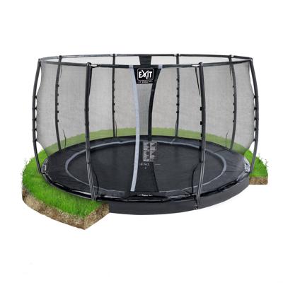 EXIT Trampoline Dynamic met Veiligheidsnet - Groundlevel - 366 cm - Zwart EXIT Trampoline Dynamic met Veiligheidsnet - Groundlevel - 366 cm - Zwart