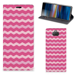 Sony Xperia 10 Plus Hoesje met Magneet Waves Pink