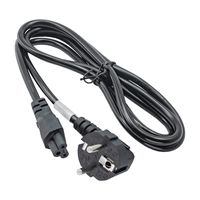 Akyga Power Cord AK-NB-01A for notebooks IEC C5 250V/50Hz 1,5m Zwart CEE7/7 C5 stekker - thumbnail