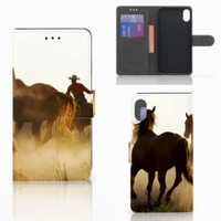 Apple iPhone Xs Max Telefoonhoesje met Pasjes Design Cowboy - thumbnail