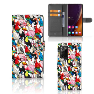 Samsung Galaxy Note20 Ultra Telefoonhoesje met Pasjes Birds