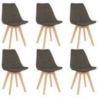 Vidaxl Eetkamerstoelen 6 St Stof Taupe