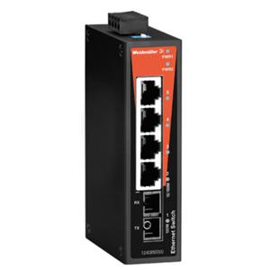 Weidmüller IE-SW-BL05-4TX-1SC Unmanaged Fast Ethernet (10/100) Zwart, Oranje