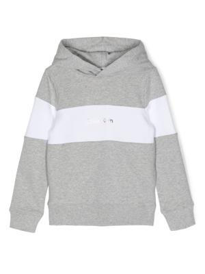 Calvin Klein Kids Hoodie met colourblocking - Grijs