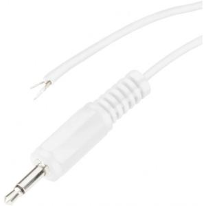 TRU COMPONENTS 1582529 Jackplug 3.5 mm Stekker, recht Aantal polen: 3 Stereo Wit 1 stuk(s)