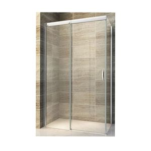 BWS Douchecabine Softclose 2.0 90x110 cm met Nisdeur en Zijwand 8mm Aluminium NANO Coating