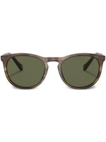 Giorgio Armani lunettes de soleil rondes à effet écailles de tortue - Vert