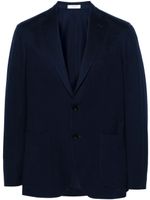 Boglioli blazer en piqué à simple boutonnage - Bleu