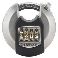 MASTER LOCK Heavy Duty Disc Lock [Combinatie] [Roestvrij staal] [Exterieur] M40EURDNUM - Ideaal voor opslageenheden, schuren, garages, aanhangwagens en meer