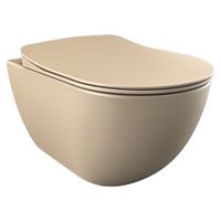 Creavit Design Ophang Wc Zonder Sproeier (Bidet), Mat Cappucino