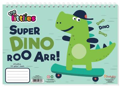 Diakakis kleurboek dinosaurus junior 20 x 28 cm papier groen Diakakis kleurboek dinosaurus junior 20 x 28 cm papier groen