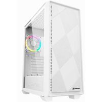 Sharkoon VS8 RGB White tower behuizing 2x USB-A | 1x USB-C | RGB | Tempered Glass