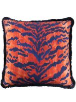 GERGEI ERDEI coussin carré à motif tigré - Rouge