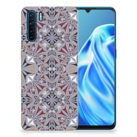 OPPO A91 TPU Siliconen Hoesje Flower Tiles