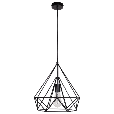 Hanglamp Scandinavian 50 cm 1 Lichts Mat Zwart Modern