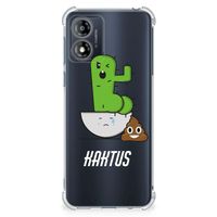 Motorola Moto E13 Stevig Bumper Hoesje Cactus Poo