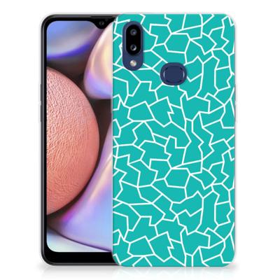 Samsung Galaxy A10s Hoesje maken Cracks Blue