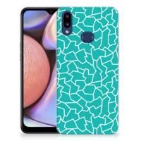 Samsung Galaxy A10s Hoesje maken Cracks Blue